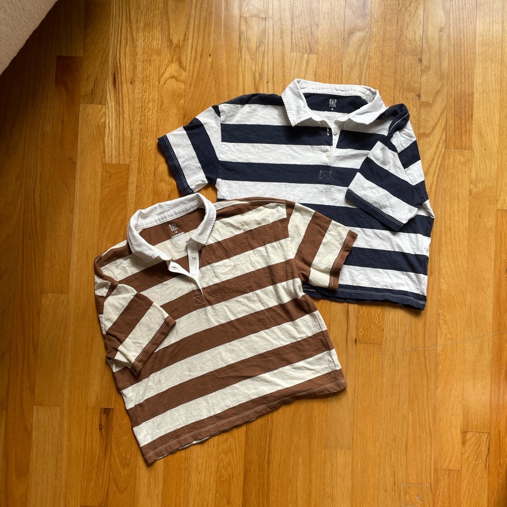 Gap striped collared polo shirts